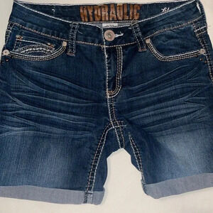 Hydraulic Jean Bermuda Shorts